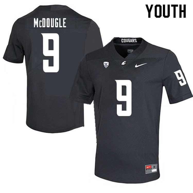 Youth #9 Lamonte McDougle Washington State Cougars College Football Jerseys Sale-Charcoal - Click Image to Close